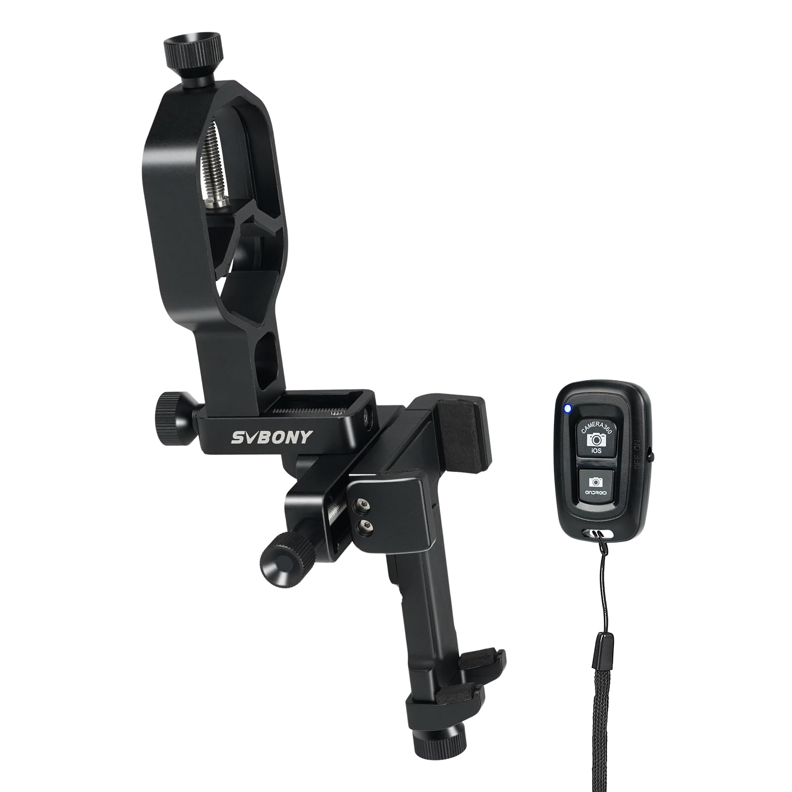 

Универсальный адаптер для камеры телескопа SVBONY с тонким алюминиевым сплавом, обработанным на станке с ЧПУ, диапазон внешнего диаметра окуляра, совместимый с и смартфоном чёрный