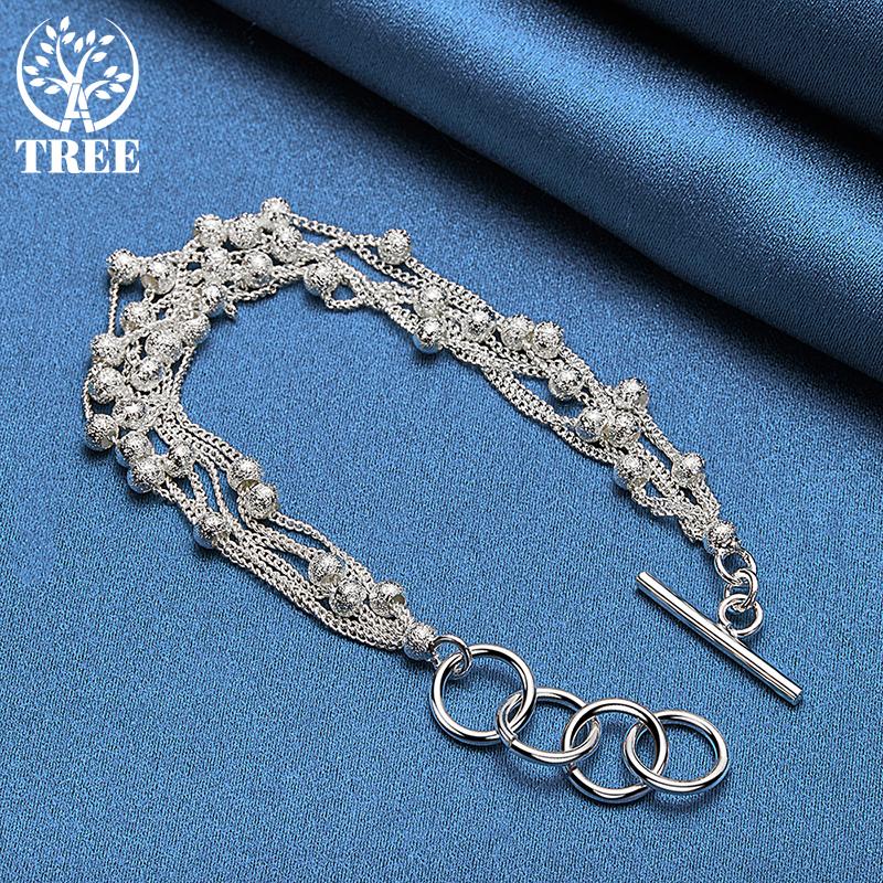 Κόσμημα βραχιόλι από σταφύλια από ασήμι 925 ματ με χάντρες