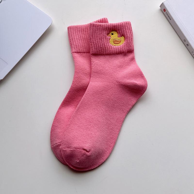 Sock Children's Mid-calf Socks, Sweat-absorbing and Odor-fighting, Cartoon-style, Versatile Cotton Socks