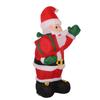 Christmas Inflatable Decoration 4FT Polyester Fiber Blow Up Father Christmas Holding A Gift for Xmas
