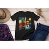 Buntes Abstraktes Formen T-Shirt Moderne Kunst Geometrisch Retro Design Trendige Künstlerische Idee Vintage Unisex Grafik Dehnbar
