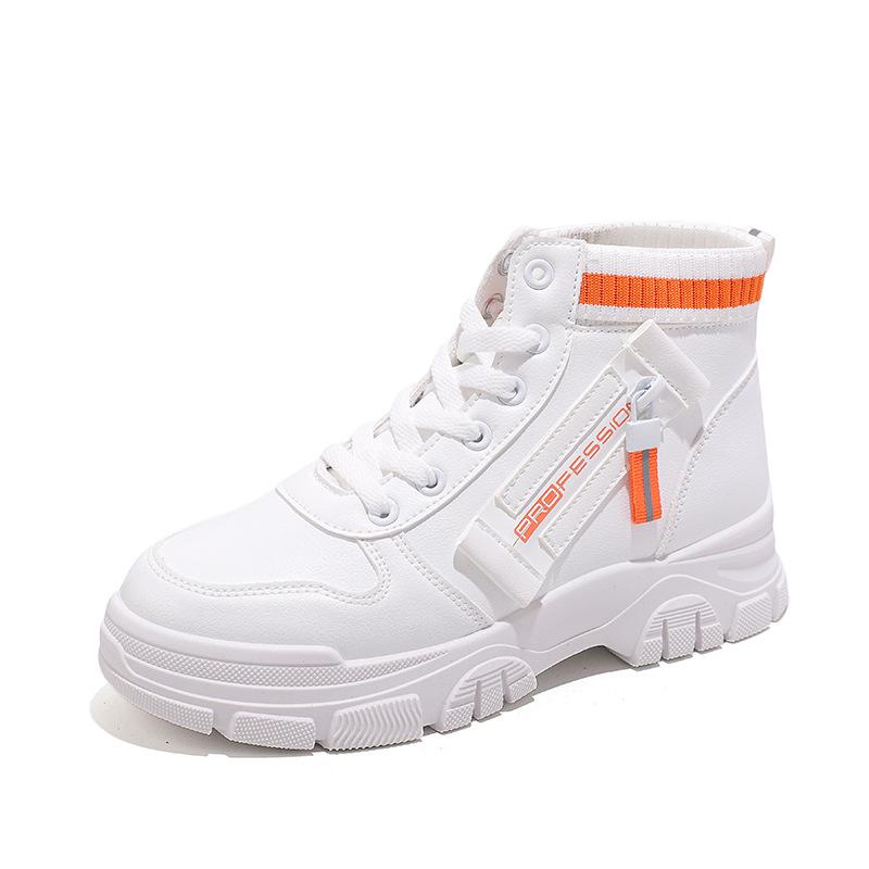 Women's High-Top White Sneakers - 2025 Korean Trend, All-Match, Autumn Style QR522