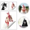 Easy Install Glass Decor Black White Rooster Window Stickers, Realistic Farm Chicken Head Waterproof PVC Film Decals, Stickers for Kitchen Farmhouse