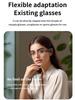 Bluetooth Clip-On Glasses Headset with Long Battery Life & Touch Controls for Versatile Use