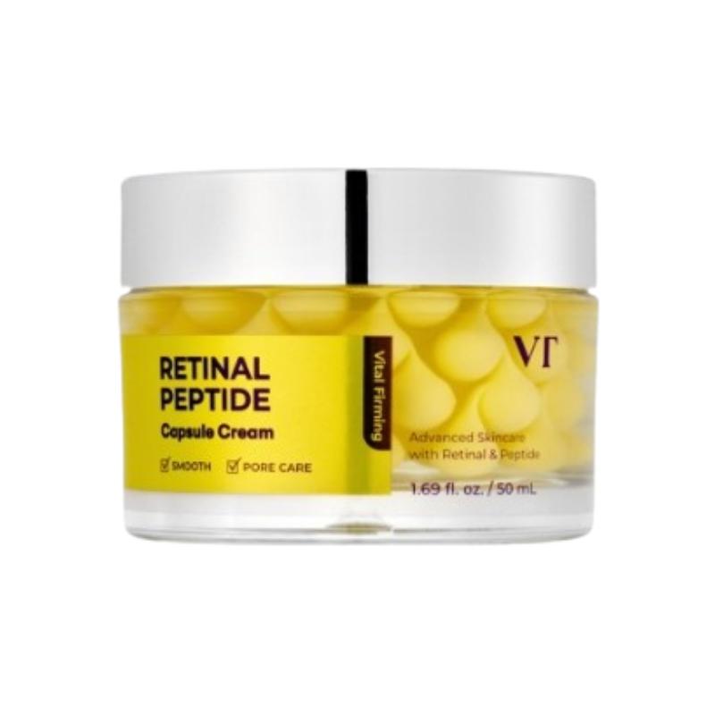 

VT Cosmetics Retinal Peptide Capsule Cream 50ml – Retinal & 9 Peptide Gel Cream for Pore, Elasticity & Smooth Texture Care 50ml