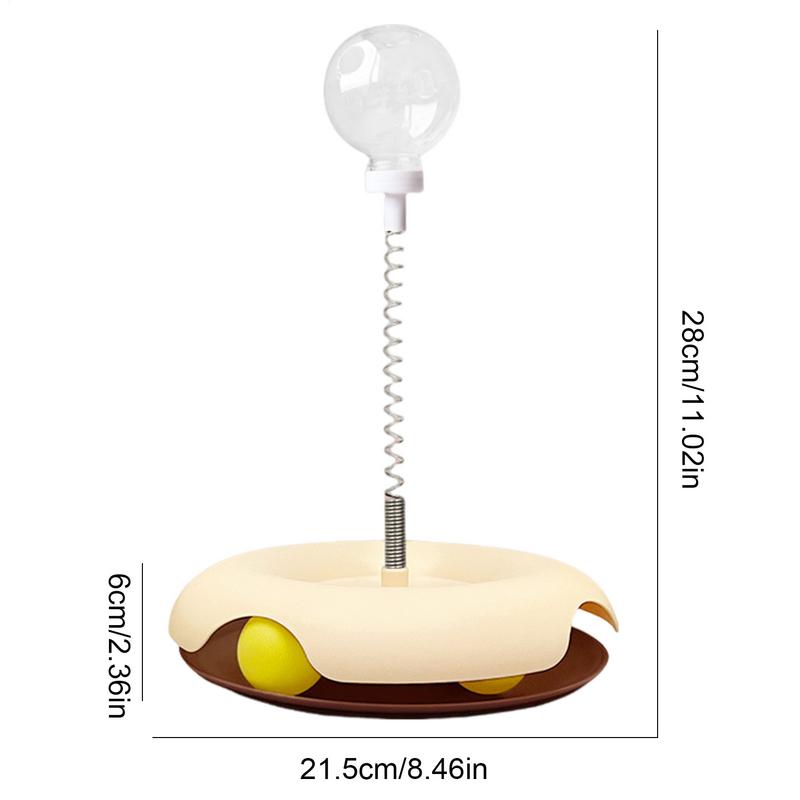 Cat Treat Dispenser Toy Treat Puzzles For Indoor Cats Multifunctional Cat Treat Dispenser Toy Interactive Ball Cat Puzzle Feeder