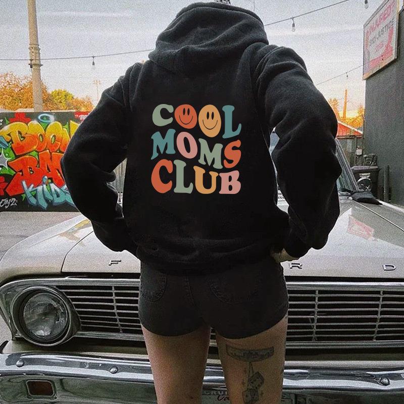 European and American Style Letter Print Women's Autumn/Winter Hooded Hoodie Top