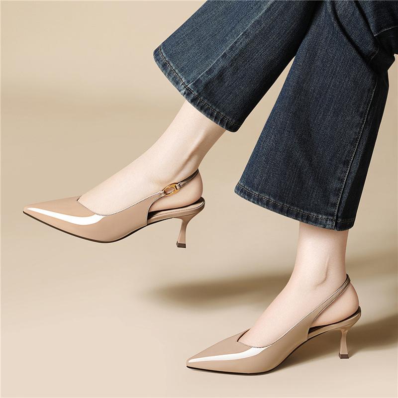 Temperament Single Shoes Pointed Thin Heels with Skirts Commuter Bag Head High Heels Versatile Fashion Solid Color Simple Women's Shoes