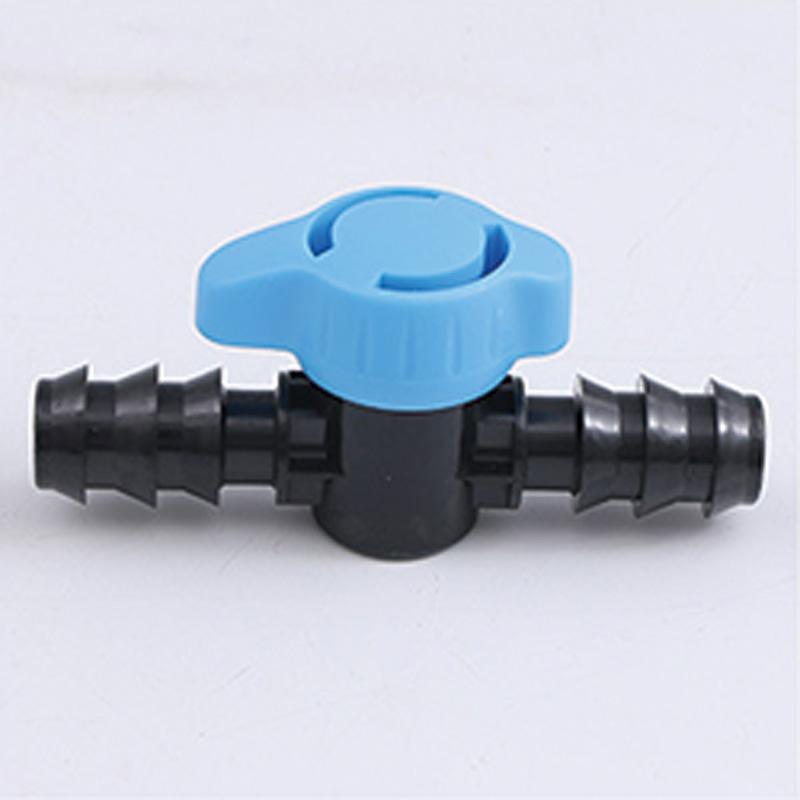 10pcs 16mm in-Line Ball Valve Drip Irrigation Plastic Water Valve Barbed Ball Valve Water,Oil,Gas for 1/2 and 5/8 Inch Tubing