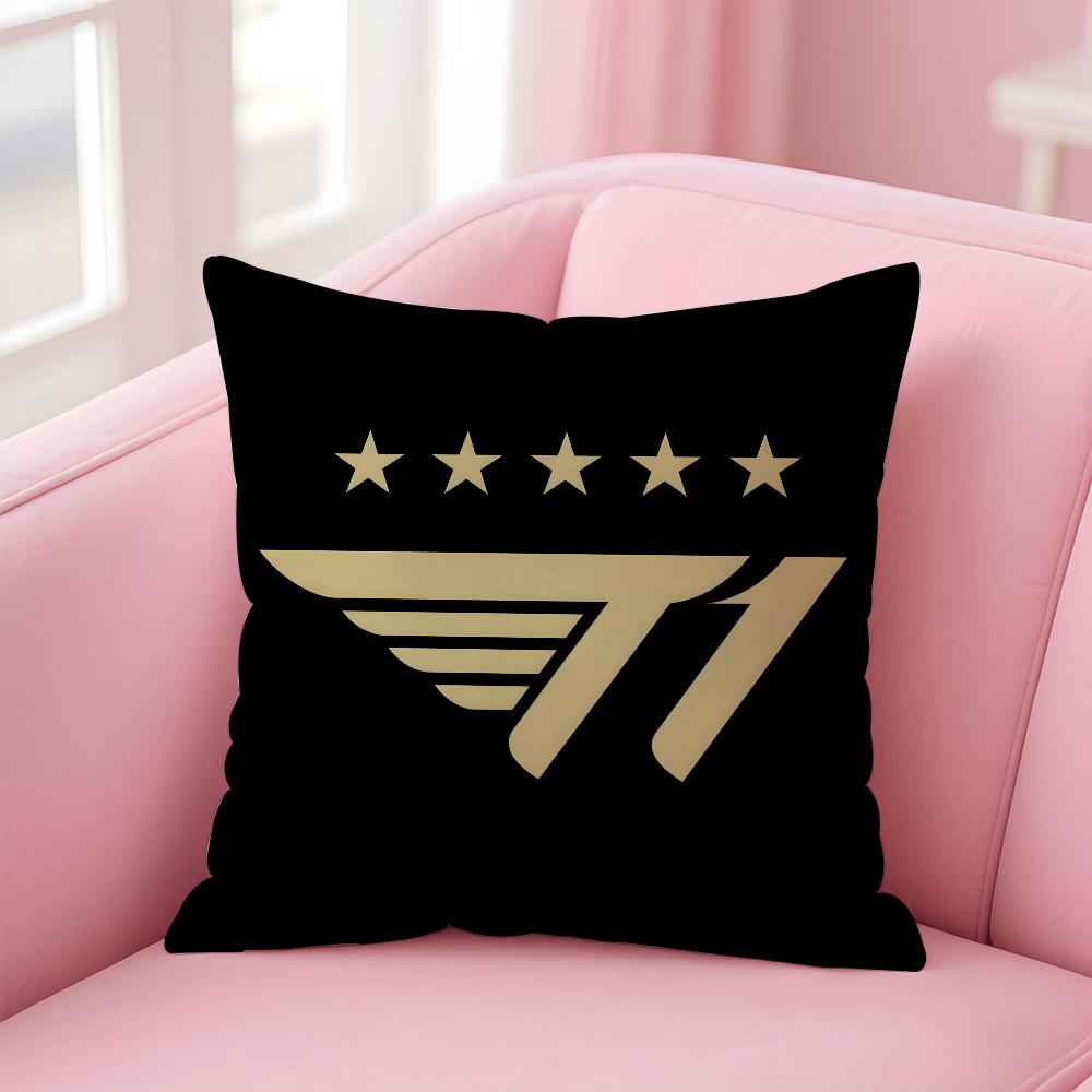 SKT T1 FAKER Champions 2025 Lck Pillow Case Anti-dustmite Pillowcase Invisible Zipper Silky Short Plush Sofa Cushion Cover