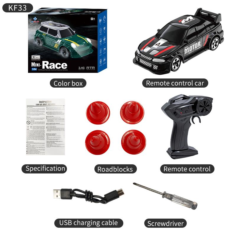 AAXK1 New 4WD 2.4GHZ RC Simulation Mini Drift Car Palm Racing Model Desk Toys 1/64 Scale Remote Control Car Gift for Children Boys.