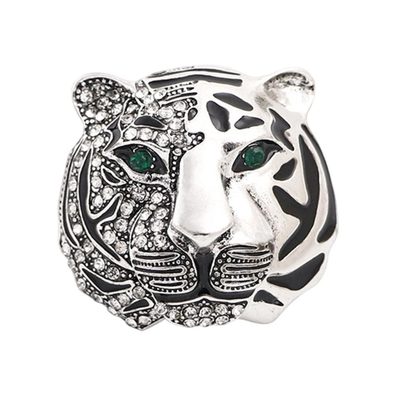Broche Animale Vintage Corsage Aspect Alliage Métallique Finition Détails Strass pour Style Veste ou Foulard