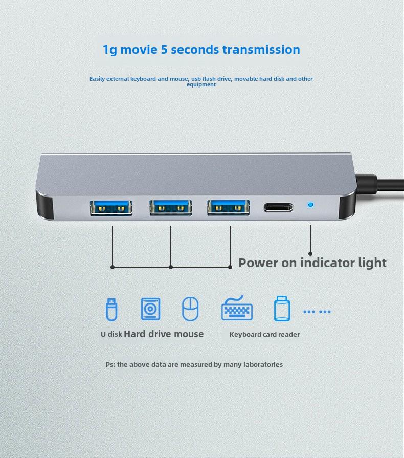 Dock de expansiune USB 5-în-1 transfrontalier: Compatibil cu MacBook, iPad și telefon