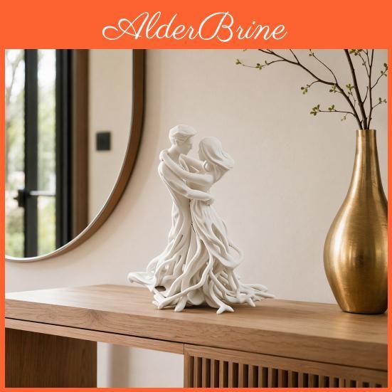 Couple 3d Romantic Statue Printed Couple Embrace Sculpture With Hollow Design Nordic Decor For Wedding Anniversary Gift Black White Art Display