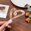 Shaped Heart Trendy Hair Claw Clip In Floral Acrylic For Stylish Hair Updos