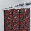 Red Floral Print Shower Curtain Waterproof Bathroom Decor Home Decor Window Drapes Decoration Dark Red Black Pink White Large Si