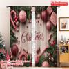 2pcs 2D Flat Printing Christmas Drapes Christmas Candy Cane Machine Washable Fabric Without Electricity Spring Party & Holiday
