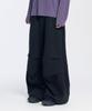 SLOW RECORD HOUSE Double Pintuck Wide Sweatpants_Black