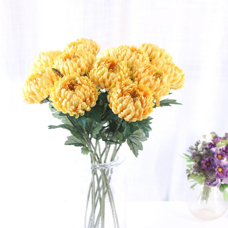 58cm Big Marigolds Chrysanthemum Artificial Flowers Silk Summer Home DIY Wedding Flores Decor