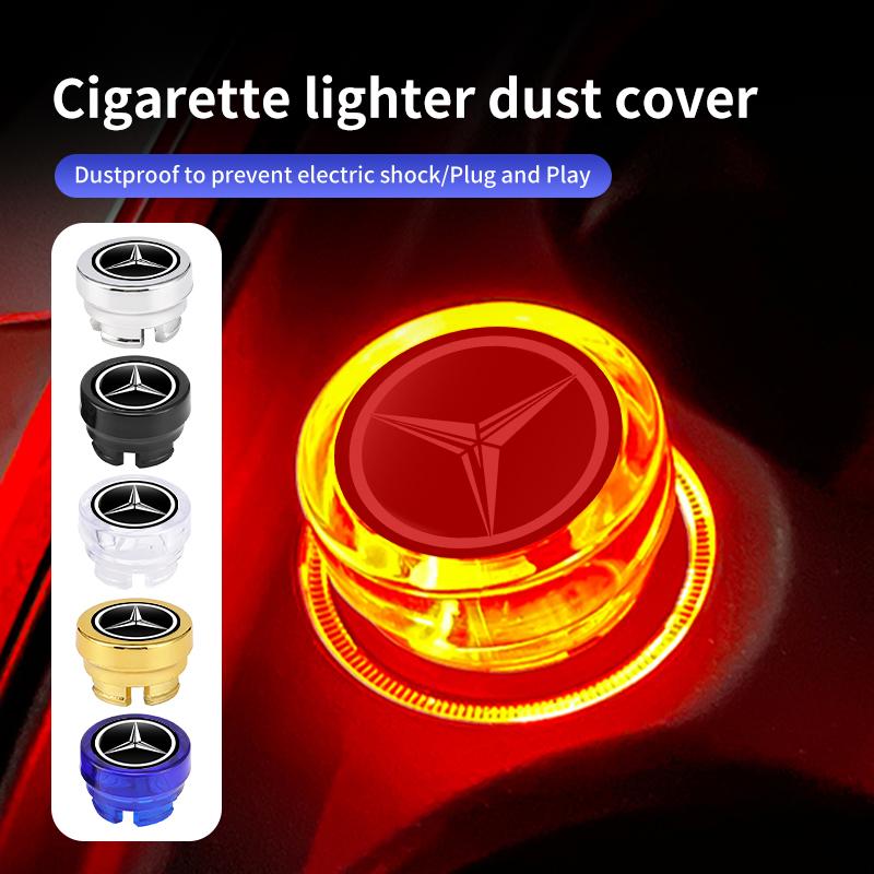 D6Car Cigarette Lighter Cover Dustproof Plug Decoration Cap For Mercedes Benz AMG A C E S G Class W201 W210 W108 W204 W205 W203