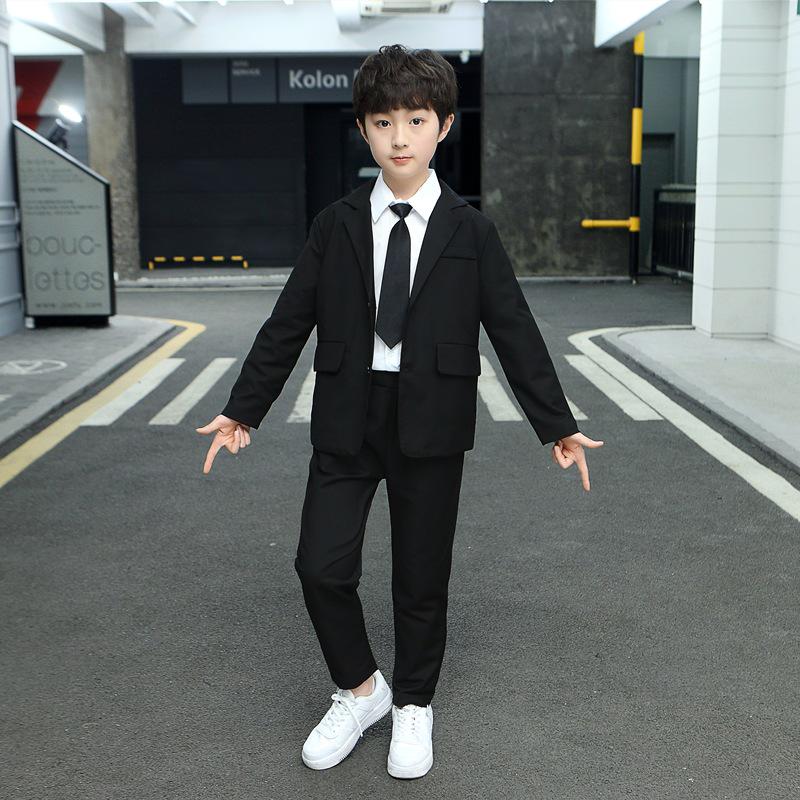 Children’s Summer Tuxedo Suit Set - Handsome Boy Pageant & Piano Performance Blazer for Big To Middle-Aged Kids