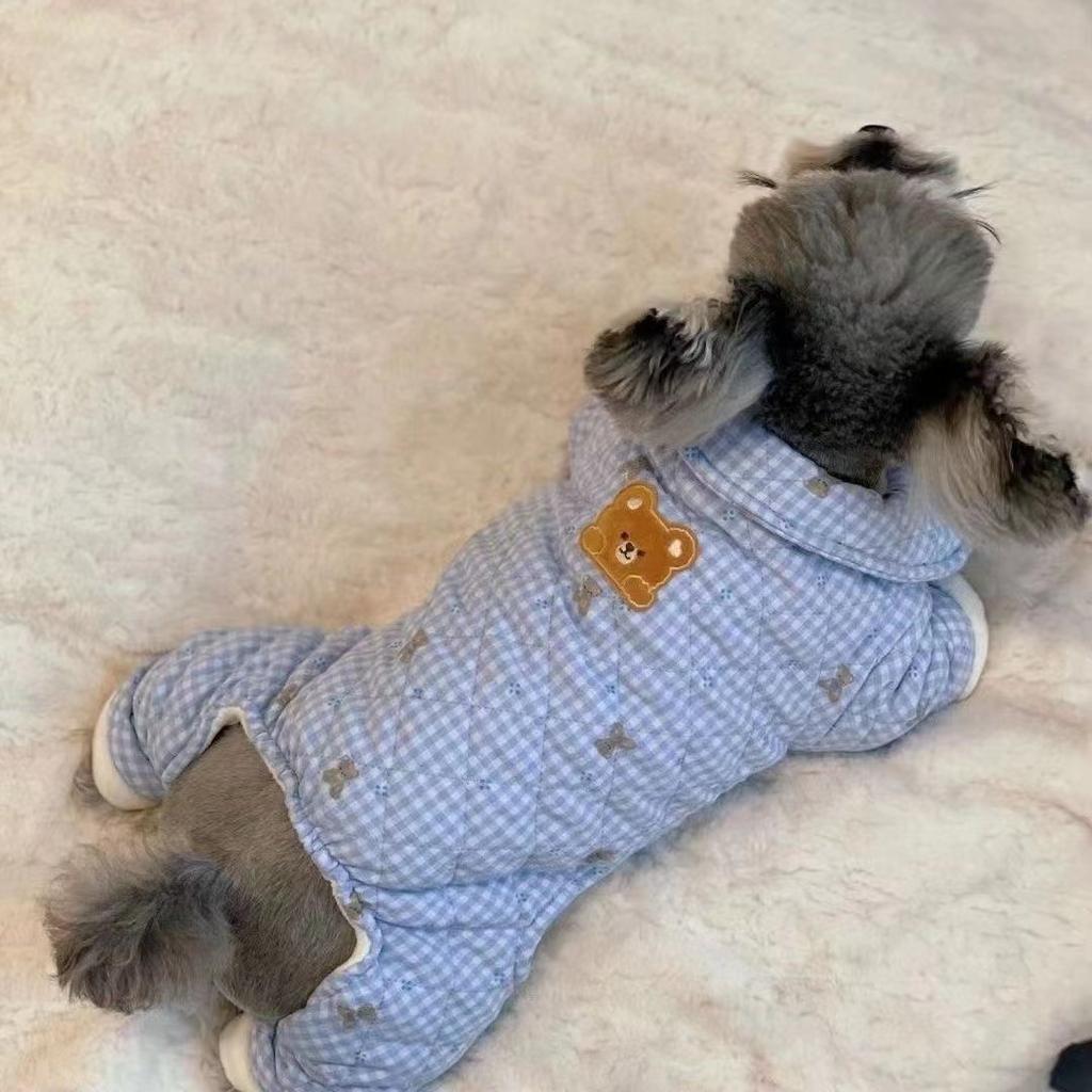 Pet Four-Legged Cotton Coat Thickened Pomeranian Poodle Small Puppy Yorkshire Schnauzer Teddy Bear Clothes