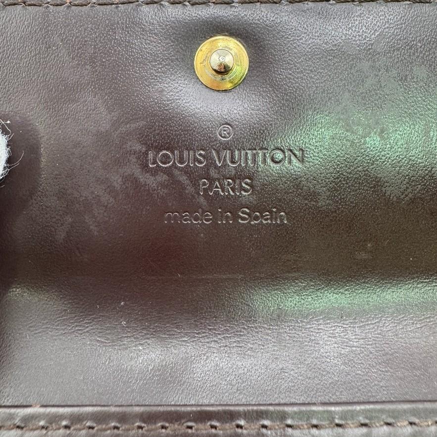 LOUIS VUITTON 4 hooks Monogram Vernis leather Multicles4 Key holder  Amarrant leather Women Used