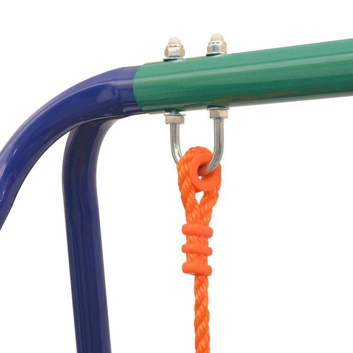 VidaXL Balançoire Simple Orange Aire de Jeux Portique Balancelle pour Enfant 91361