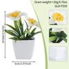 Artificial Narcissus Flower in Pot for Home Office Desk Decor Nordic Style Plastic Potted Plant No Water Needed