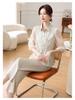 Summer 2025 Women's Chic Two-Piece Set: Casual Slimming Top and Pants