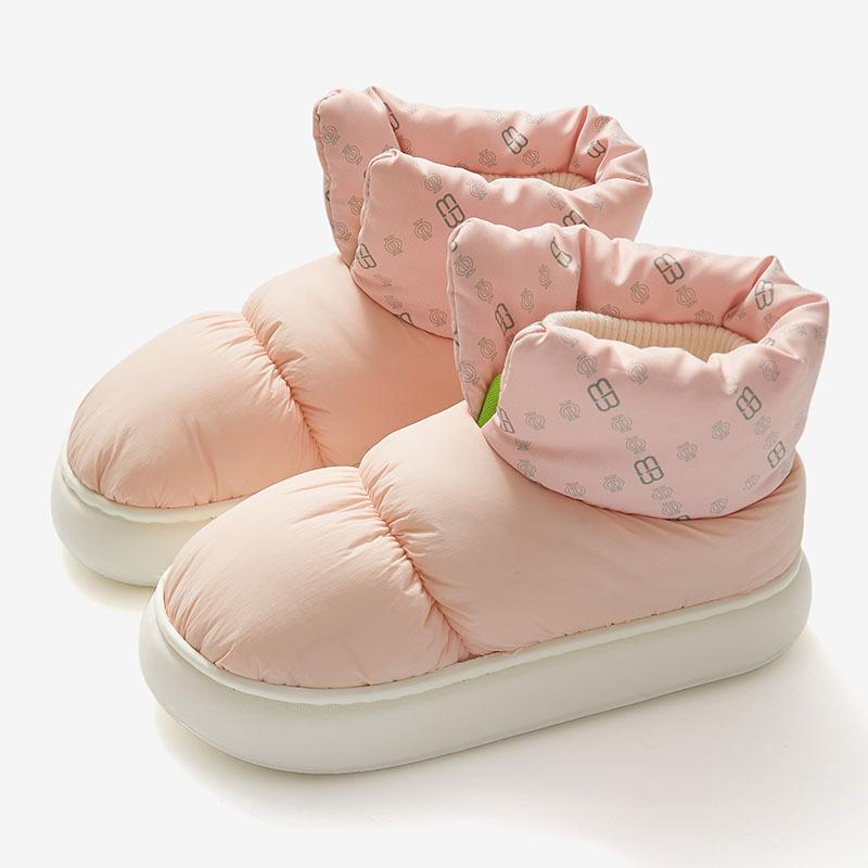 Waterproof Down Women Cotton Shoes Keep Warm Plush Thick Bottom Non-Slip Winter Snow Boots Outside Female Platform Footwear