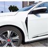 For Honda Civic 2016-21 Black+White Front Side Vent Fender Cover Panel Trim 2pcs