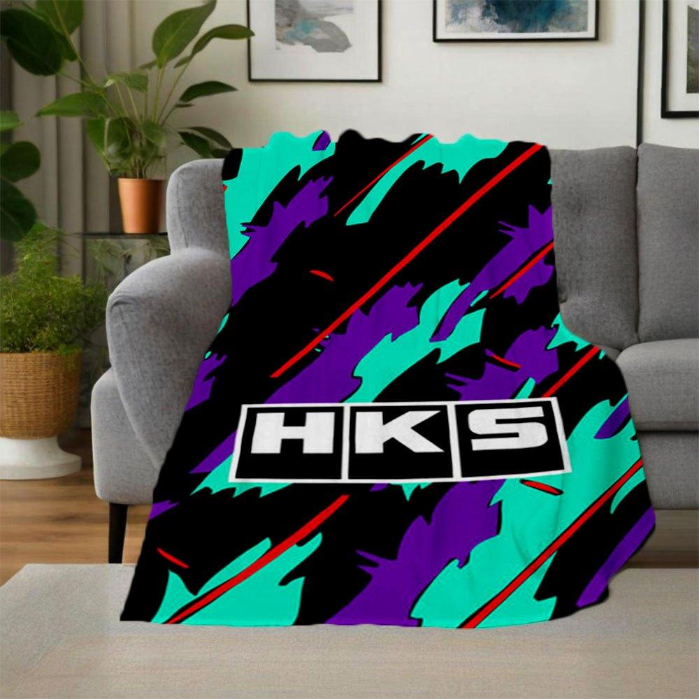 HKS Performance Parts - Enhance Your Ride!Blanket Flannel Throw Blanket for Sofa, Bed, Travel, Camping, Office, Couch, Chair, And Bed Gift f