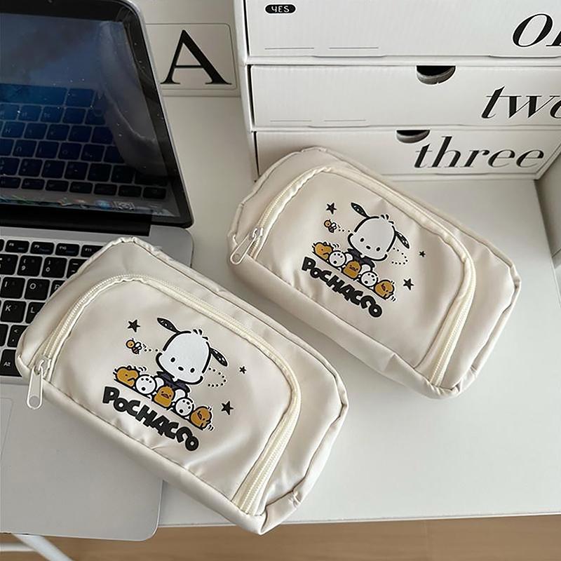 Enkelt Allsidig Pochacco Pennveske Stor Kapasitet Søt Multifunksjonell Student Blyantveske Tegneserie Skrivesaker Oppbevaringspose Gaver