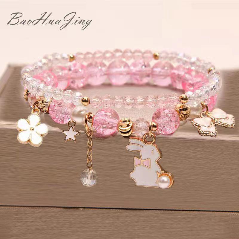 Cinnamoroll Princess Crystal Beaded Bracelet for Girls