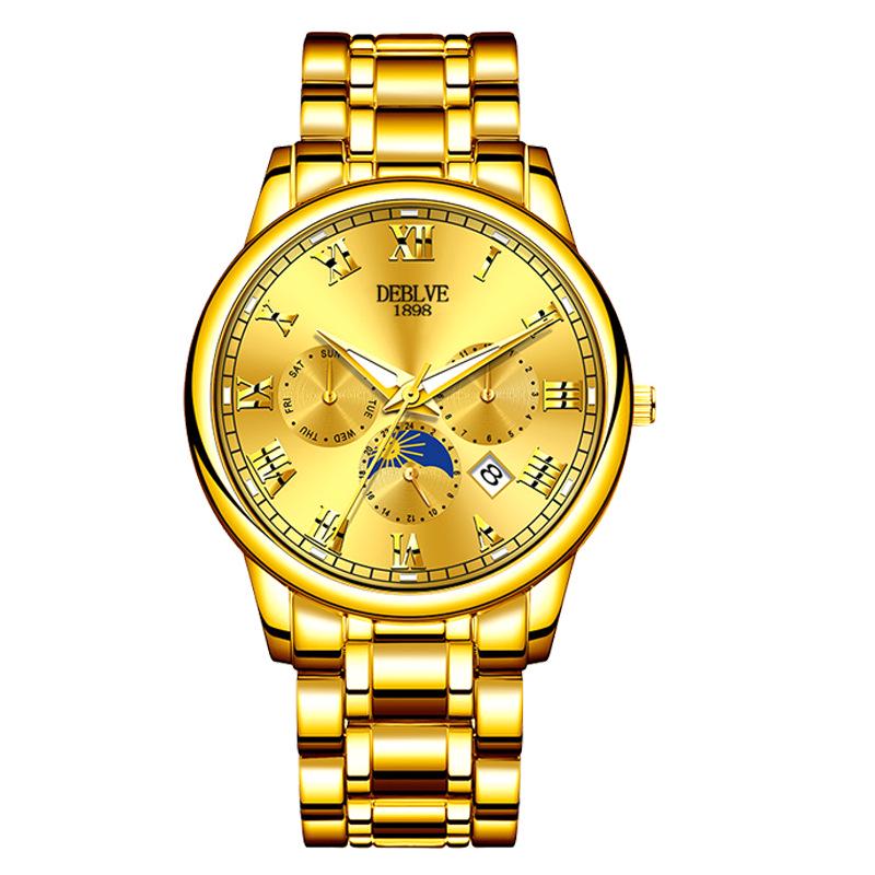 

Trendy Multi-functional Quartz Watch with Calendar & Luminous Features - Stylish Automatic Steel Band Design for Students.