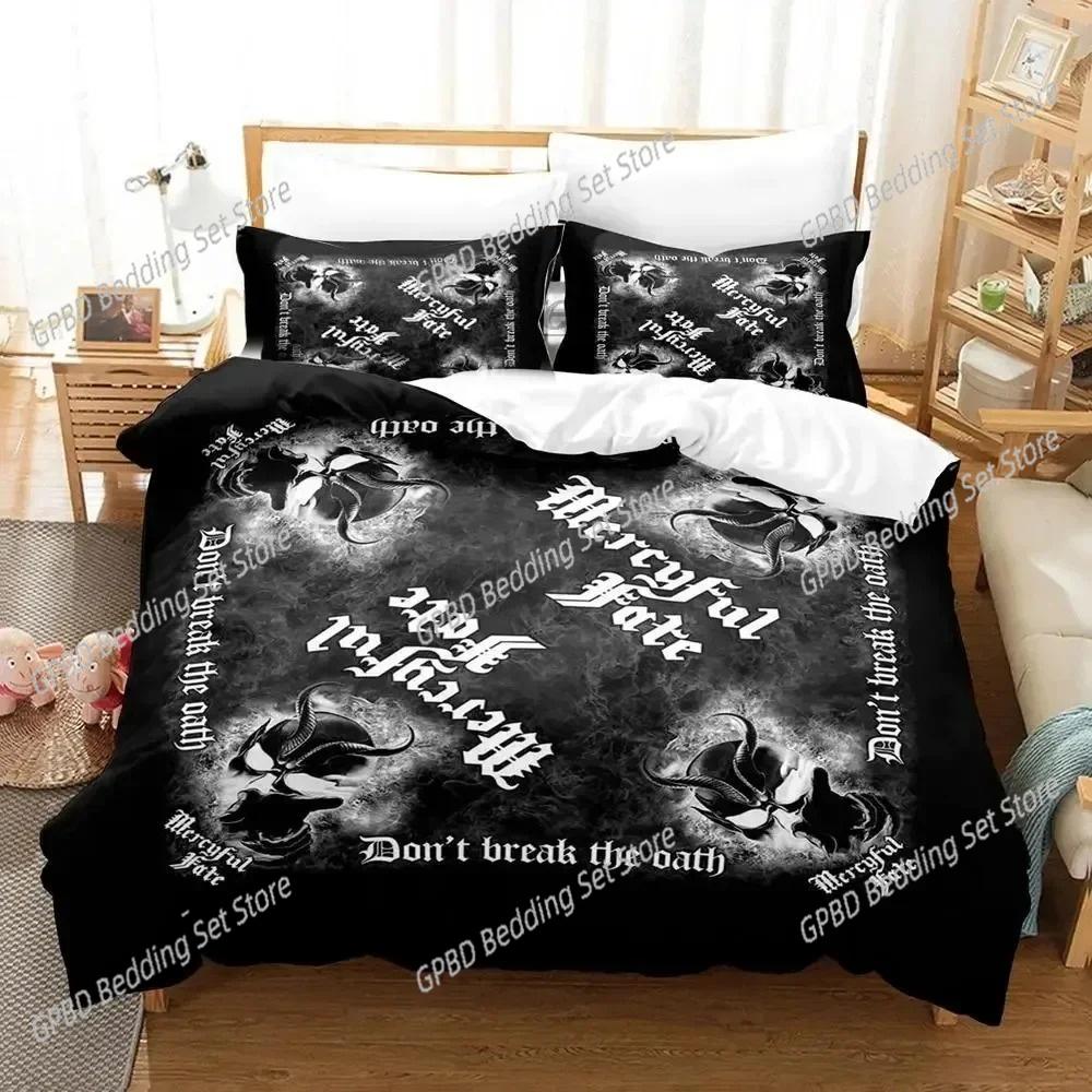 Mercyful Fate Bettwäsche-Set Für Schlafzimmer Weiche Moderne Tagesdecken Bequeme Kinder Kinder Weiche Bettbezüge Bequeme Steppdeckenbezüge Und Kissenbezüge