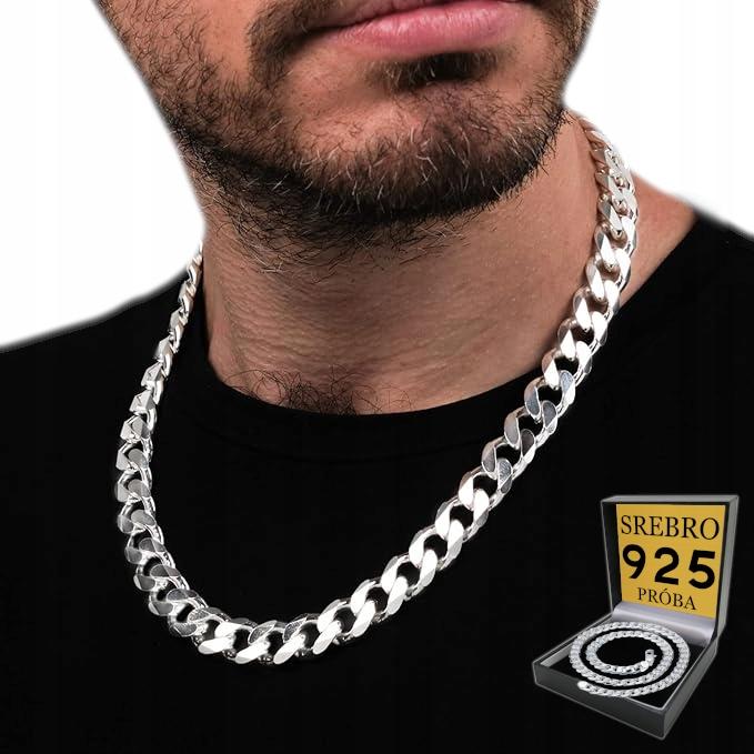 THICK Silver Men' Chain 11mm 925 SILVER ITALIAN CUBIC CHAIN