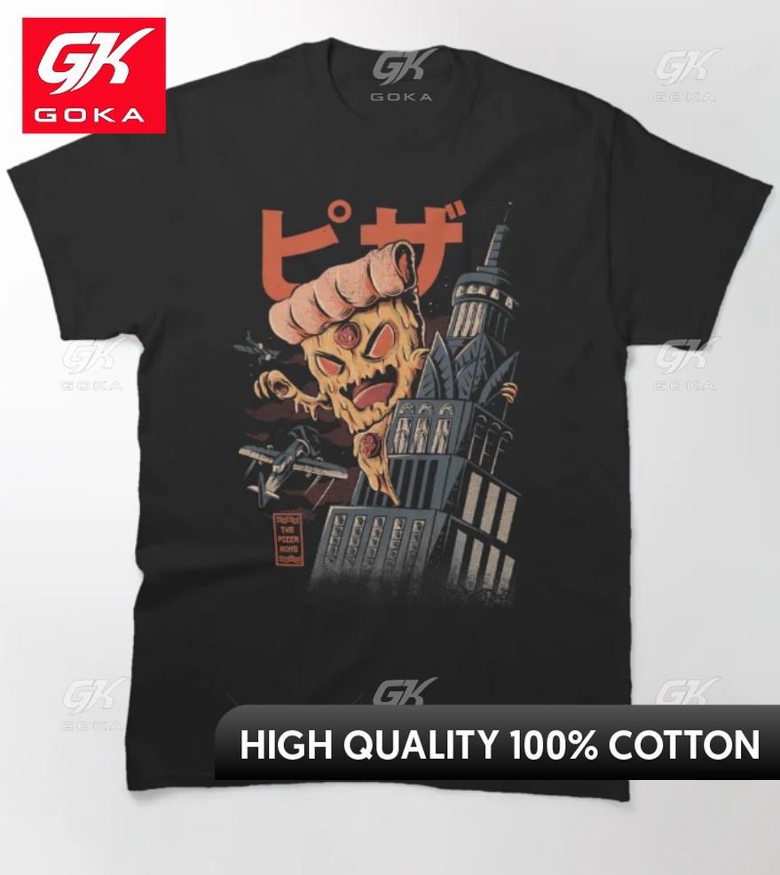 Lässiges Sportdesign Harajuku Street Trend Persönlichkeit Unisex Pizza Kong Klassisches T-Shirt Niedlich Lustig Vintage Grafik T-Shirts