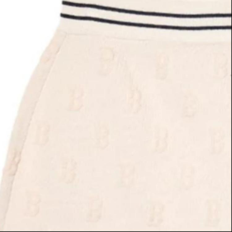 New MLB Casual Short Skirts Women's Cream 3FSKM0344-43CRS