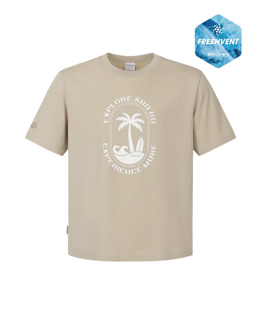 DISCOVERY EXPEDITION Uni Freshvent Island Graphic Short Sleeve T-Shirt (Beige2)