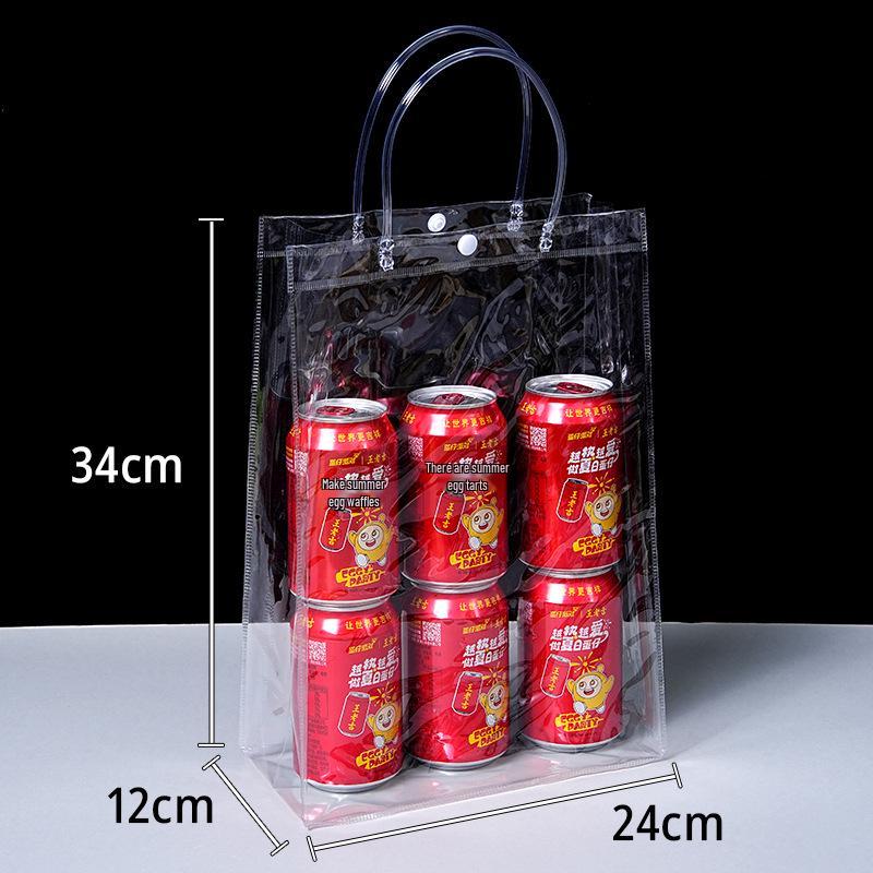 Custom Print PVC Transparent Tote Bag for Weddings and Gifts