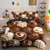 Sweet Chocolate Bedding Set Dessert Candy Duvet Cover With Pillowcase Girls Kids 2/3pcs Bedclothes Single Queen King Bed Sets