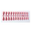 24pcs/set DIY Quick Nails Solid Color Glossy Long Ballet False Nails Multicolor Strips Finished Wear Nail Art