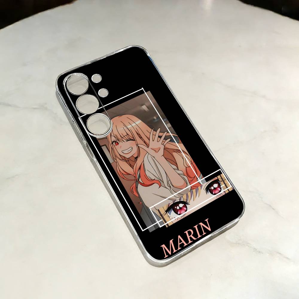 

M-My Dress Up D-Darling Clear Hard Phone Case For Samsung S25,24,23,22,30,21,10,9,Ultra,Plus,Lite Transparent Cover Samsung S20fe