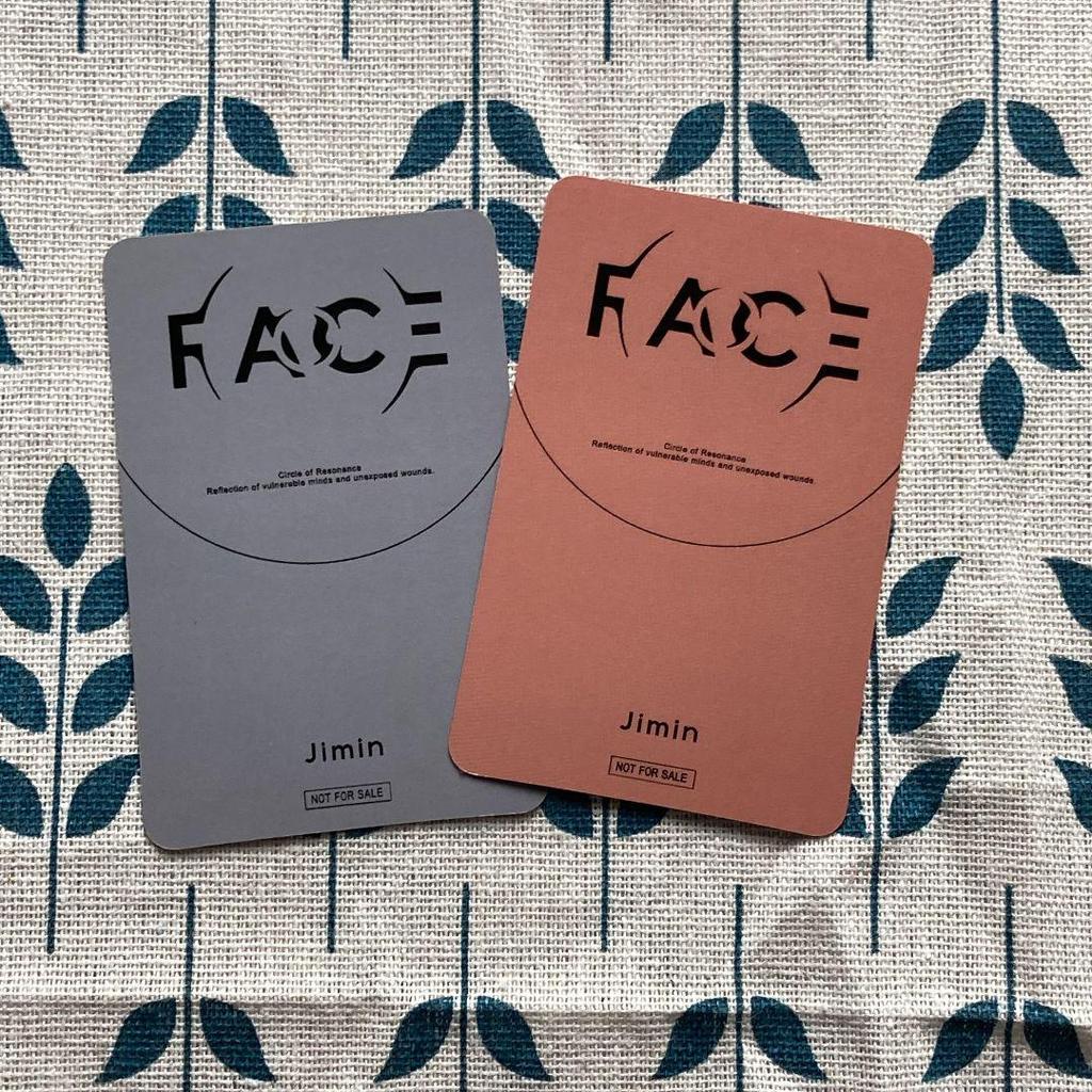 [USED] Japan BTS FACE Album Solo JPFC Limited Jimin Trading Cards (2 Pieces)