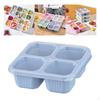Bento Snack Box Portable Divided Food Container for Candy Pasta Dried Fruits Blue