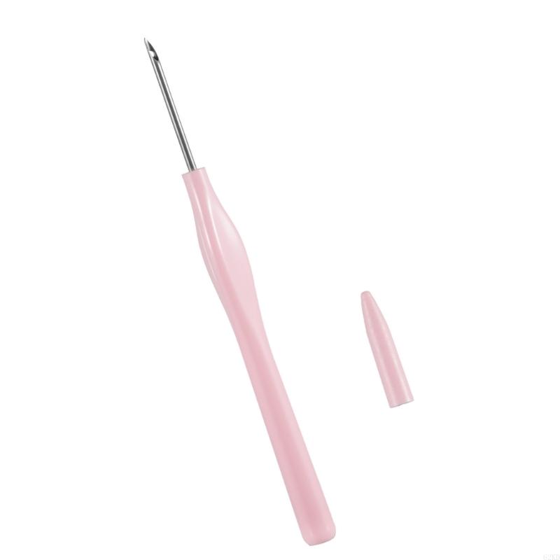62KD Punching Needle Tool Embroidery Pen Needle with Protective Cover Easy To Use for Home and Travel Crafting
