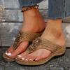 Fashion Plus Size 36-44 Wedges Flip Flips Women Summer 2025 Thick Sole Lightweight Slippers Woman Lightweight Clip Toe Casual Sandals