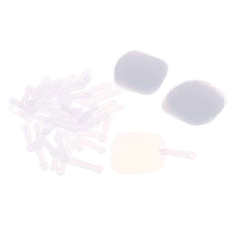 50Pcs Mini Transparent Plastic Hand Fan Diy Painting Small Clear Fan Lightweight Reusable Craft Fan For Kids Handmade Party Gift